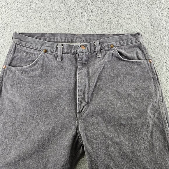 Vintage Wrangler Jeans Mens 38x36 Gray 13MWZ Straight Denim Made USA 90s - Picture 3 of 15